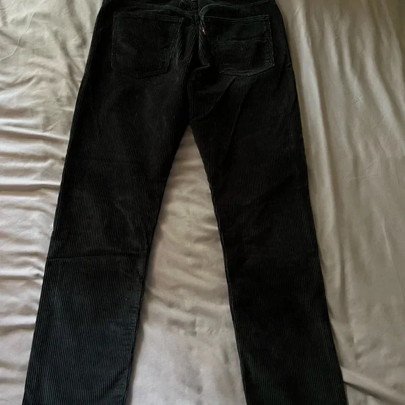 Levi's Women's Black Corduroy Straight Leg Pants - Picture 2 of 7